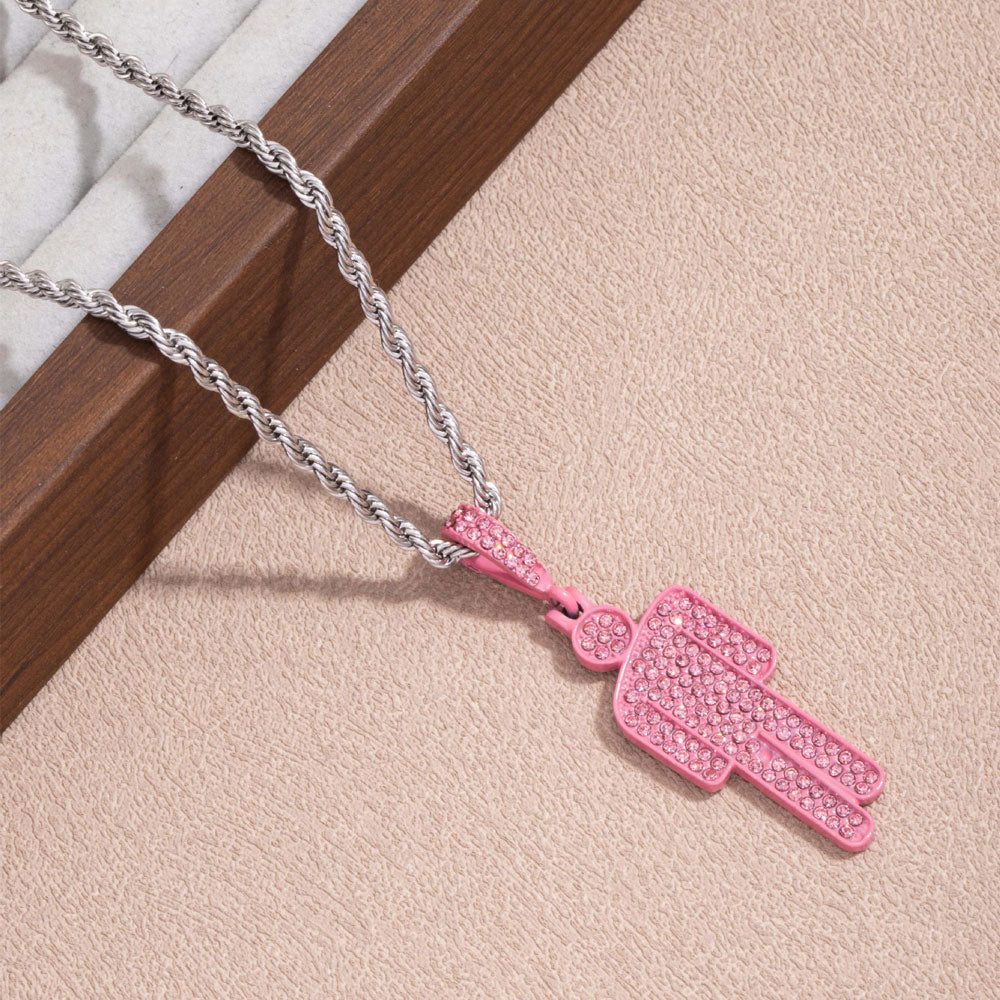 billie eilish pink necklace