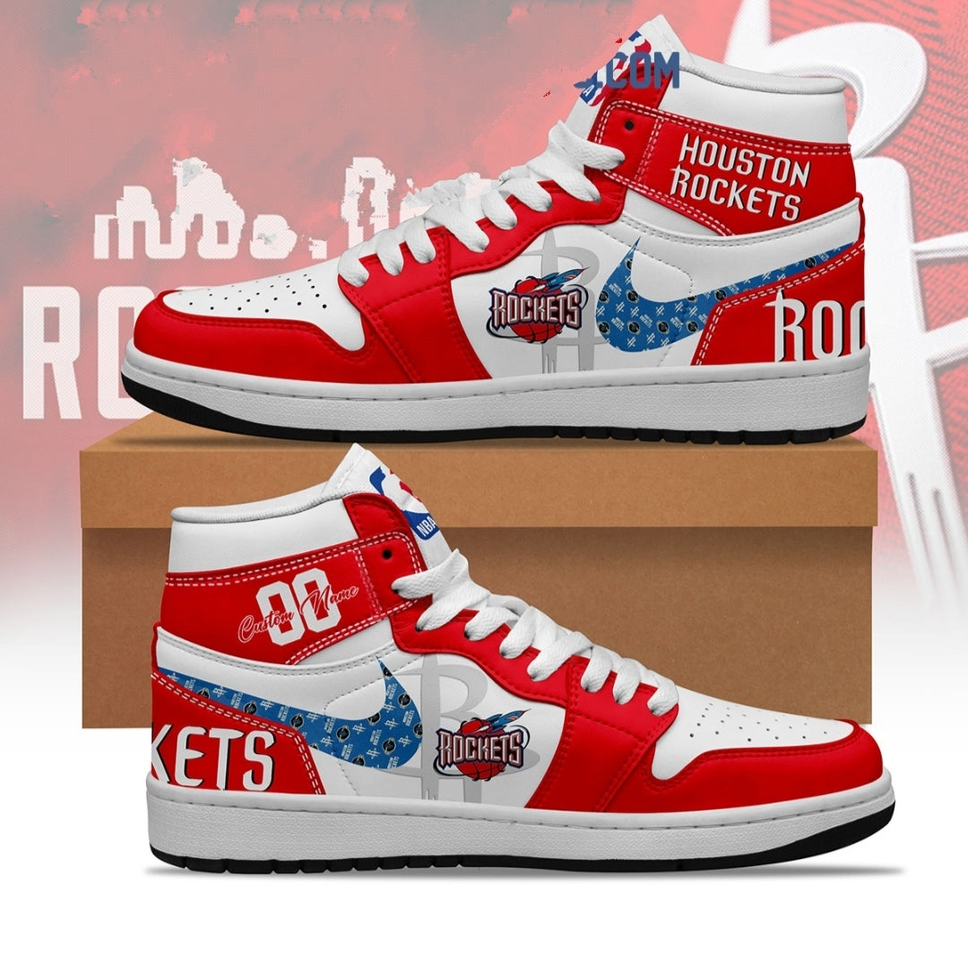 Houston Rockets NBA Personalized Air Jordan 1 Shoes