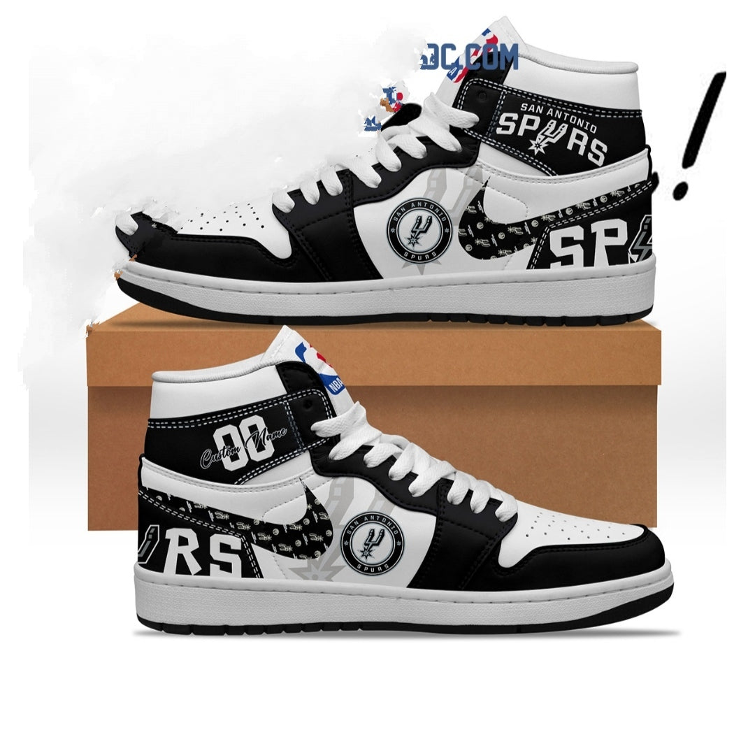 San Antonio Spurs NBA Personalized Air Jordan 1 Shoes