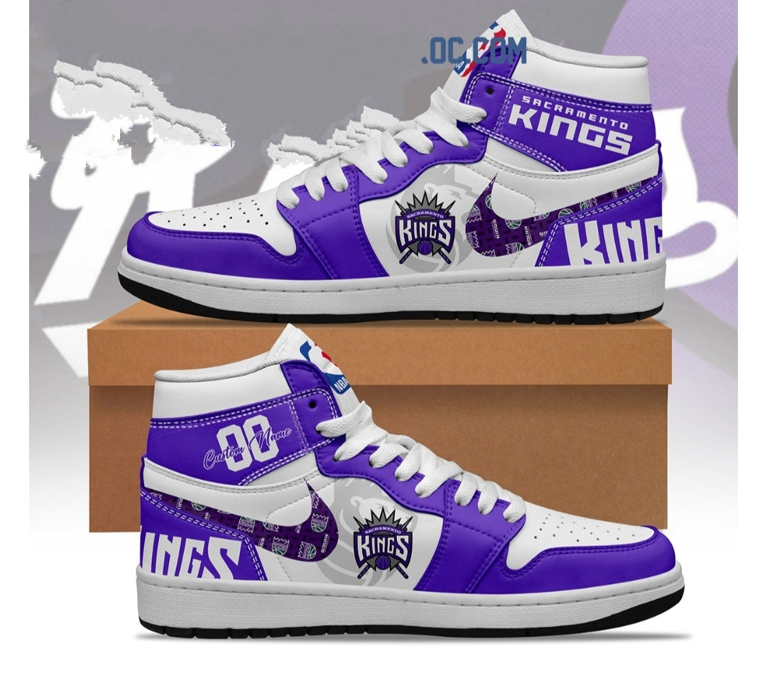 Sacramento Kings NBA Personalized Air Jordan 1 Shoes