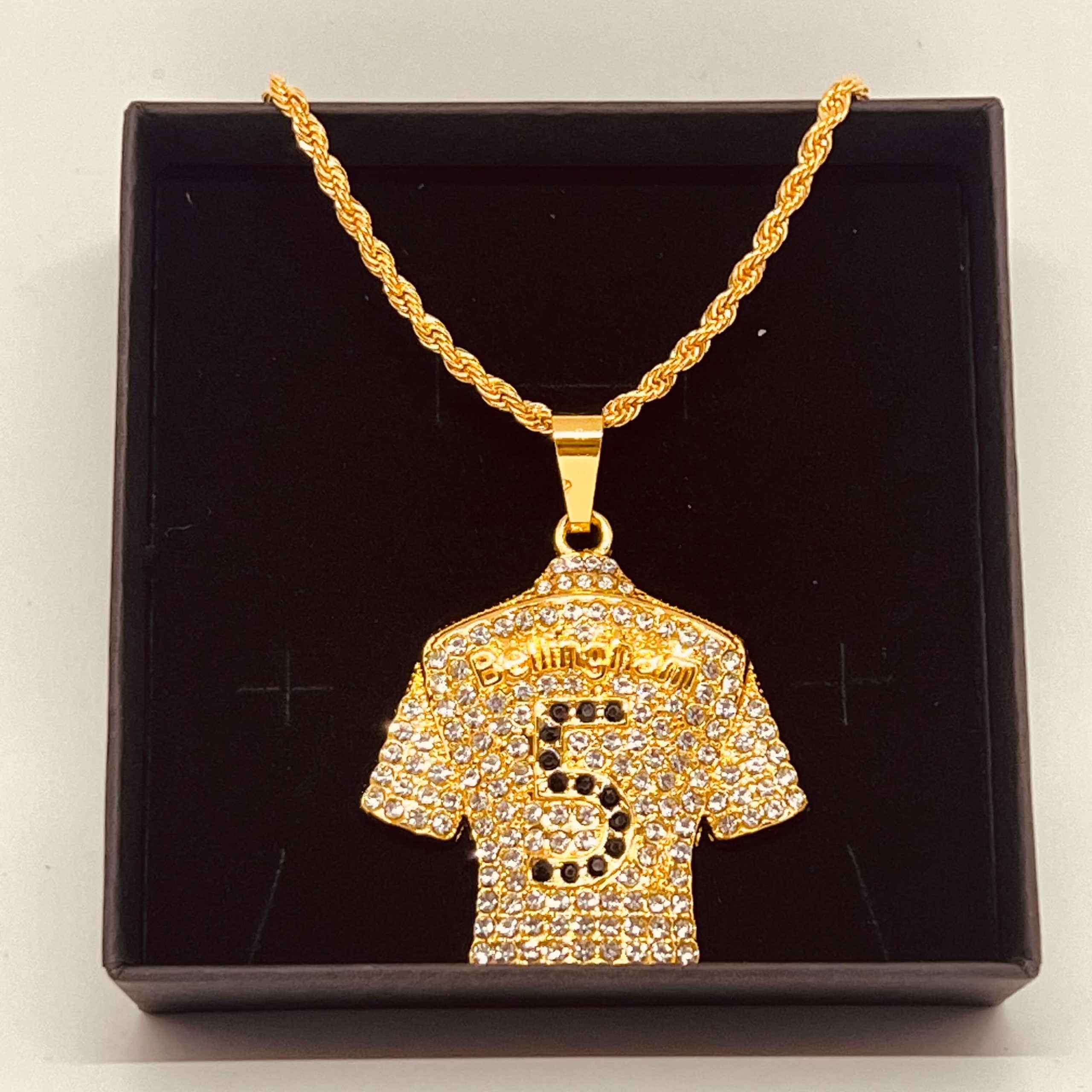 Jude Bellingham Gold Black Necklace