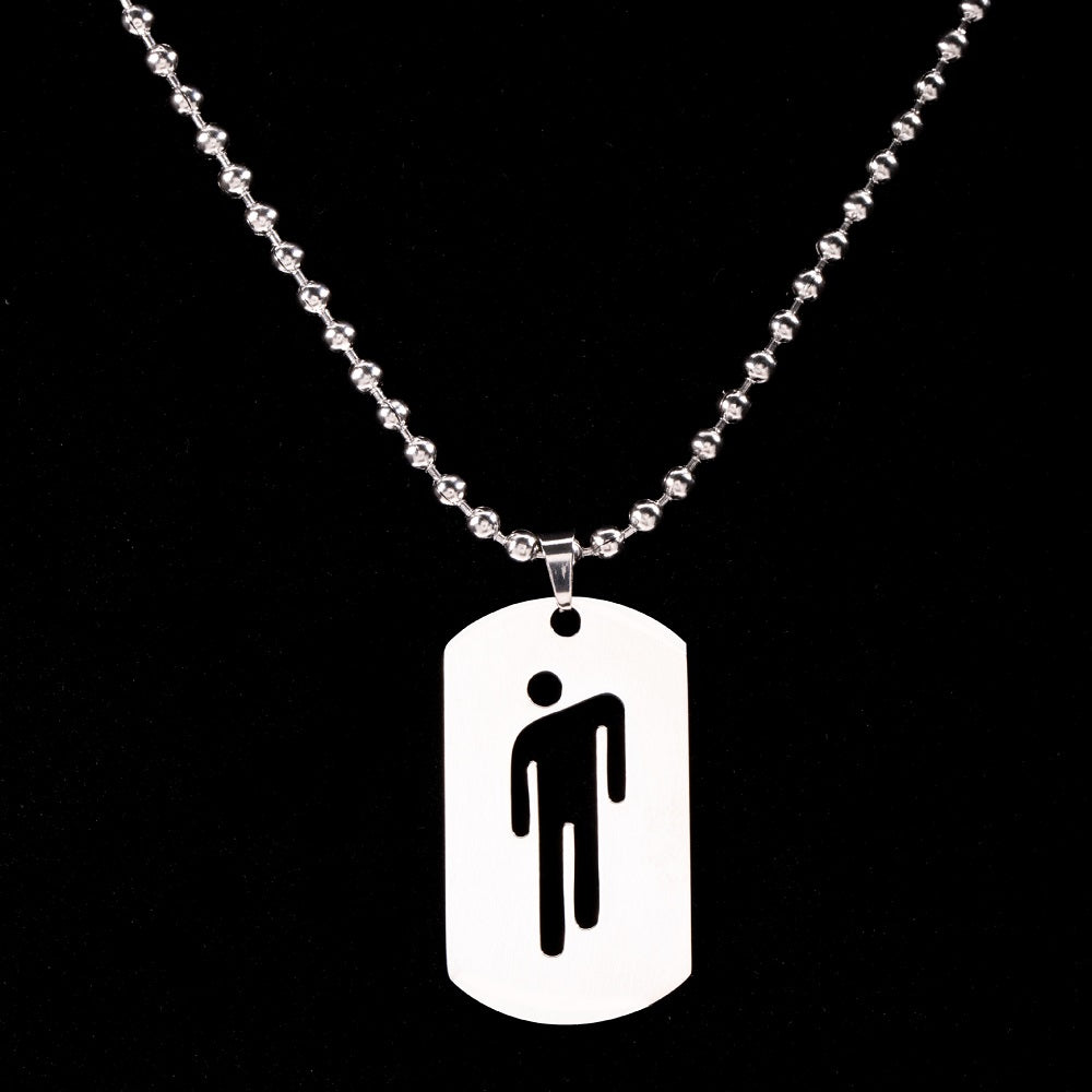 billie eilish skew head necklace