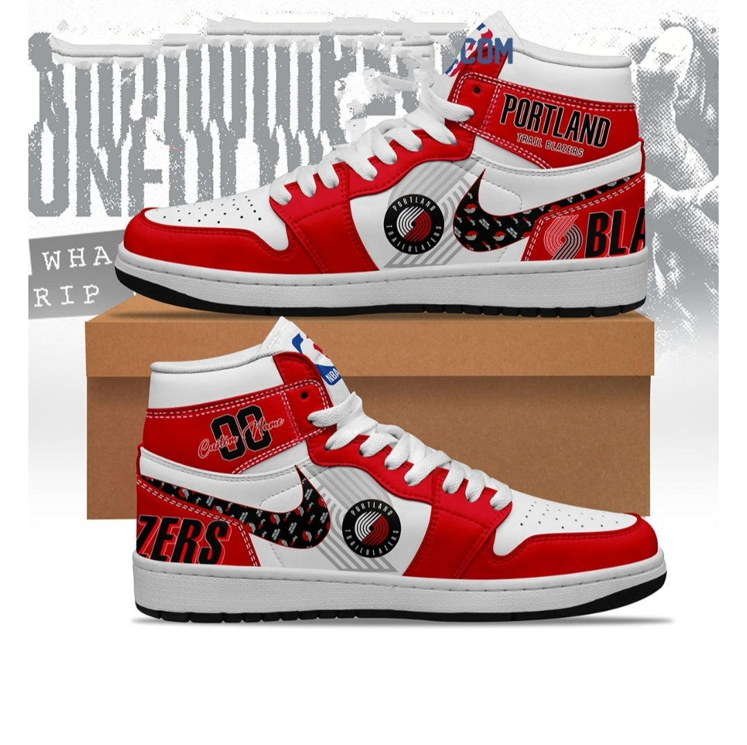 Portland Trail Blazers NBA Personalized Air Jordan 1 Shoes